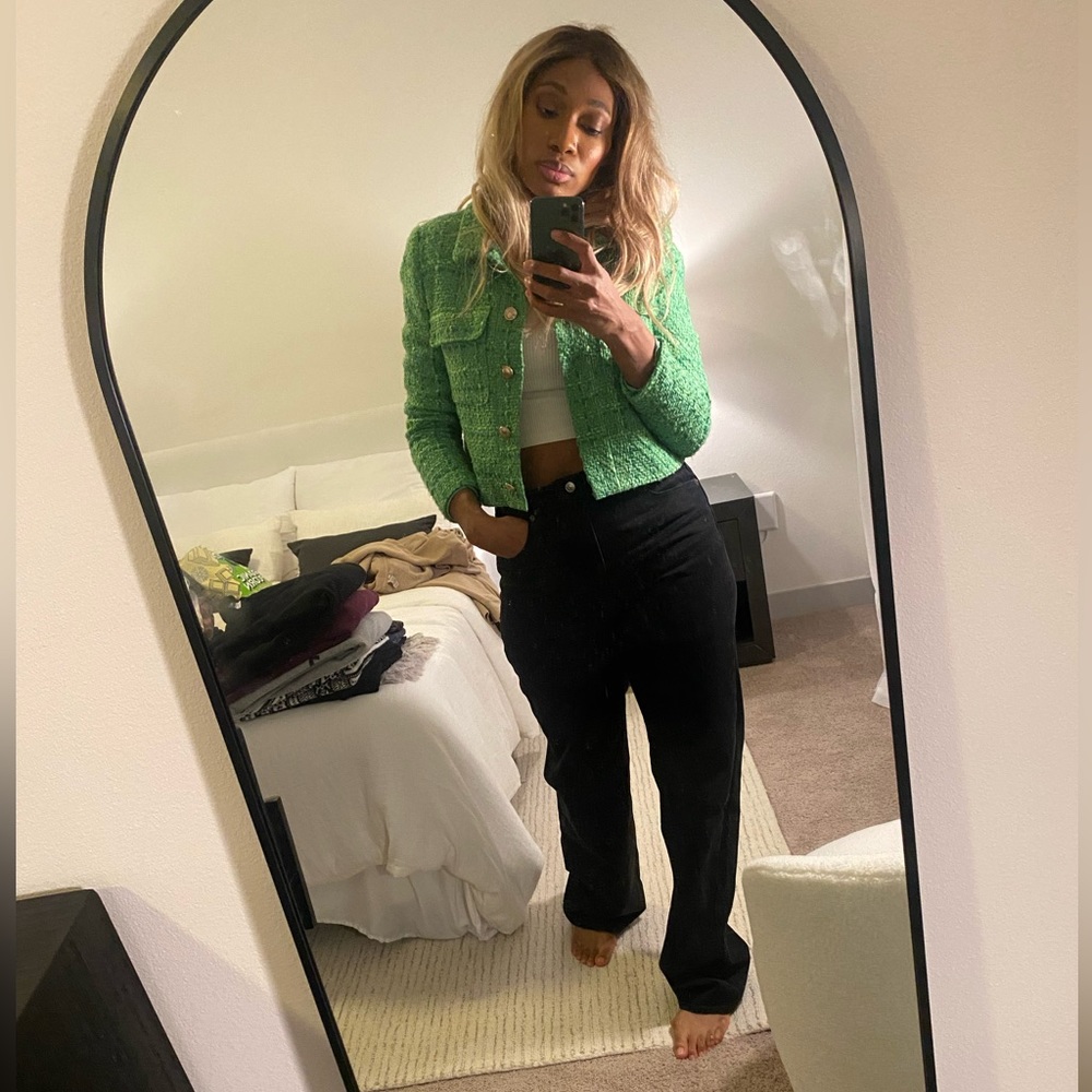 Nicole Miller Cropped Tweed Jacket